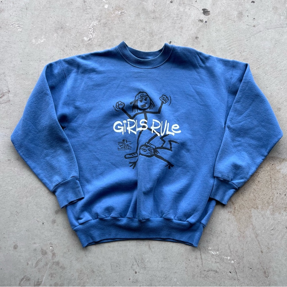 Vintage Stick World Graphic Crewneck Sweater